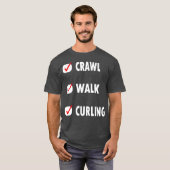 クローおもしろいルウォークカーリング Tシャツ (正面フル)