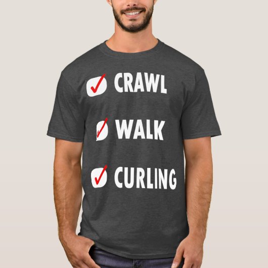 クローおもしろいルウォークカーリング Tシャツ (正面)
