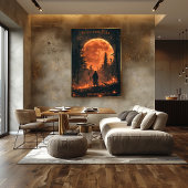 クローク姿ハロウィーン – フルムーン&ファイアフォレスト ポスター