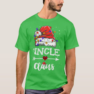 クロースおじさんのクリスマス ライト パジャマ ファミリー マッチング Tシャツ