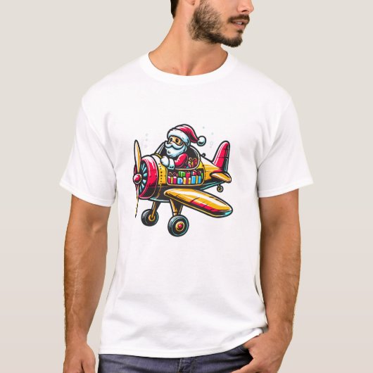 クロースが飛行機を飛ばす Tシャツ (正面)