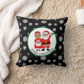 クロースさんと奥様、アフリカ系アメリカ人のサンタクリスマス クッション (ブランケット)