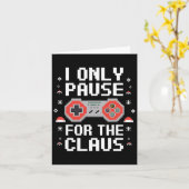 クロースのためだけに一時停止する レトロビデオゲーム クリスマス カード (黄色い花)