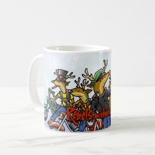 クロースのトナカイの休日の漫画のない反逆者 コーヒーマグカップ (正面左)
