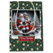 クロースクラシック夫人とのクリスマスクールの抱き枕 ミディアムペーパーバッグ (正面)