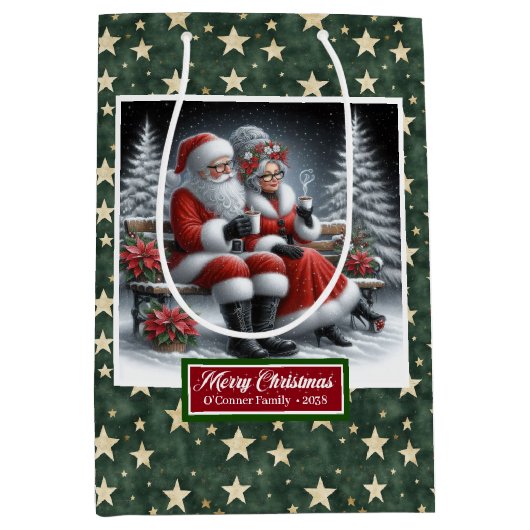 クロースクラシック夫人とのクリスマスクールの抱き枕 ミディアムペーパーバッグ (正面)