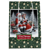 クロースクラシック夫人とのクリスマスクールの抱き枕 ミディアムペーパーバッグ (裏面)