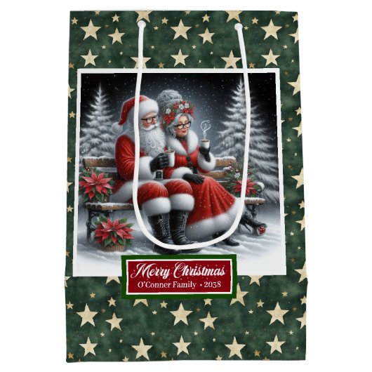 クロースクラシック夫人とのクリスマスクールの抱き枕 ミディアムペーパーバッグ (裏面)