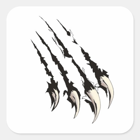 クロースクラッチ – ミステリアスな動物 スクエアシール (正面)