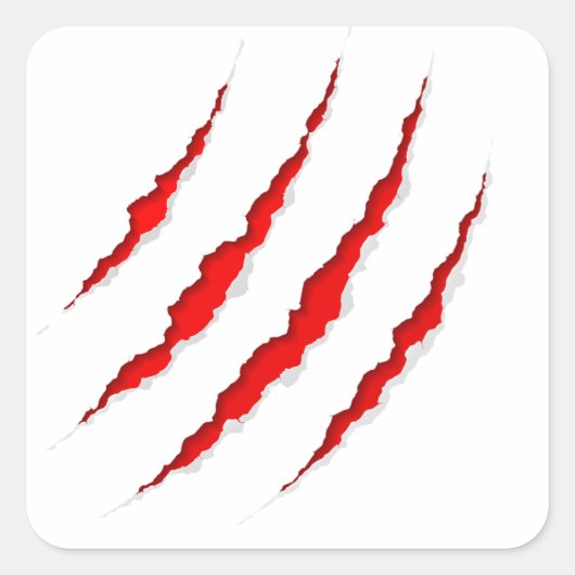 クロースクラッチ – ミステリアスな動物 スクエアシール (正面)