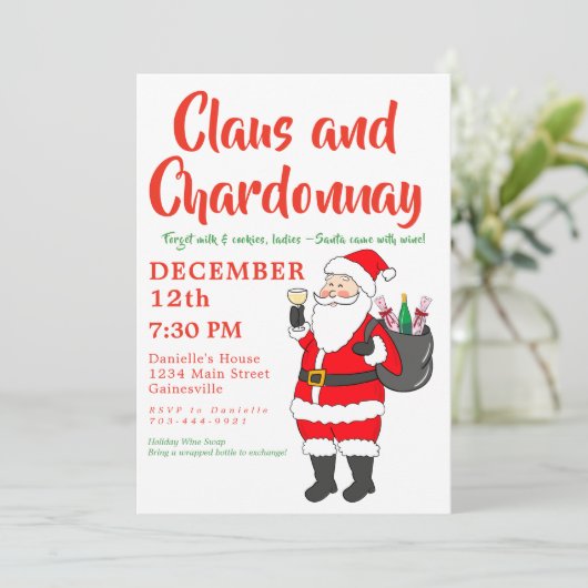 クロースシャルドネレディースワインナイトクリスマスパーティー シーズンカード (スタンド正面)