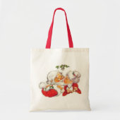 クロースヴィンテージのクリスマスのサンタのキスをするな夫人 トートバッグ (正面)