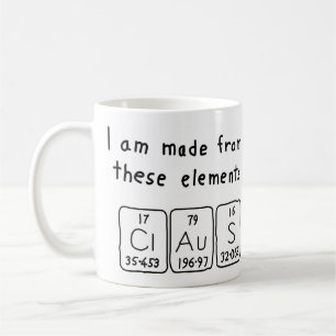 クロース周期表名mug コーヒーマグカップ