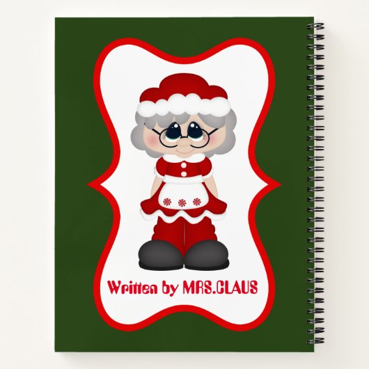 クロース夫人による北極レシピ料理本 ノートブック (裏面)