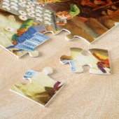 クロース夫人及びサンタの小妖精や小人はクリスマスのクッキーを焼きます ジグソーパズル (側面)