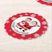 クロース夫妻、クリスマスパーソナライズされた。 ペーパーコースター (アングル)
