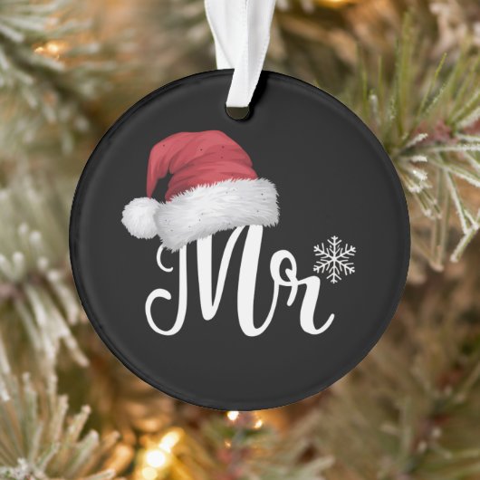 クロース・カップルがクリスマス・パジャマ・サンタにマッチ オーナメント (ツリー)