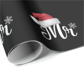 クロース・カップルがクリスマス・パジャマ・サンタにマッチ ラッピングペーパー (ロールコーナー)