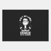 クロース・キリストと一緒に酒を飲む時は法律を守らない ラッピングペーパーシート (正面)