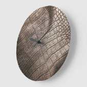 クローズアッエレガントプレザー：テクスチャパターン ラージ壁時計 (傾斜)