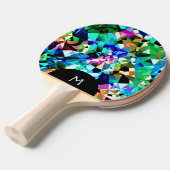 クローズアッカラフルプダイヤモンドのカットパターン 卓球ラケット (正面アングル)