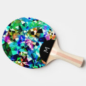 クローズアッカラフルプダイヤモンドのカットパターン 卓球ラケット (横)