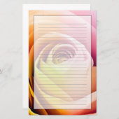 クローズアッカラフルプバラ花びら 便箋 (正面/裏面)