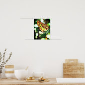 クローズアップでポーズを取る蝶 ポスター (キッチン)