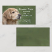 クローズアップのゴールデン・リトリーバー 名刺 (正面/裏面)