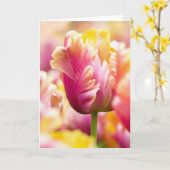 クローズアップのチューリップ カード (黄色い花)