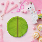 クローズアップのバナナの葉 ペーパープレート (パーティー)