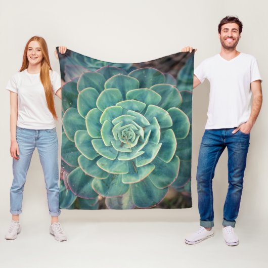 クローズアップのSucculent フリースブランケット (インサイチュ)