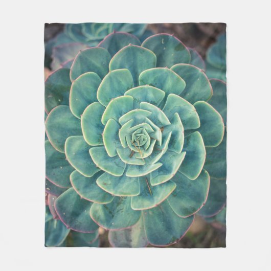 クローズアップのSucculent フリースブランケット (正面)