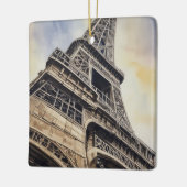 クローズアップエッフェルタワーパリラブシティトラベル セラミックオーナメント (左)