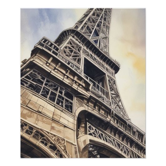 クローズアップエッフェルタワーパリラブシティトラベル フォトプリント (正面)