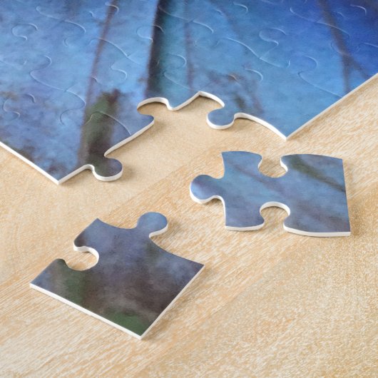 クローズアップパズル:ブルーモーフォバタフライ ジグソーパズル (側面)