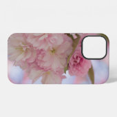 クローズアップ写真のピンクの桜 iPhoneケース (裏面横)