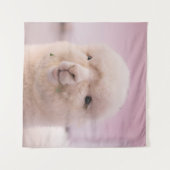 クローズアップ写真の白い羊 タペストリー (正面(横))
