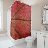 クローズアップ写真の赤い葉 シャワーカーテン (インサイチュ)