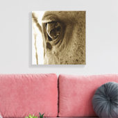 クローズアップ白馬の目のセピア像 キャンバスプリント (インサイチュ (リビング))