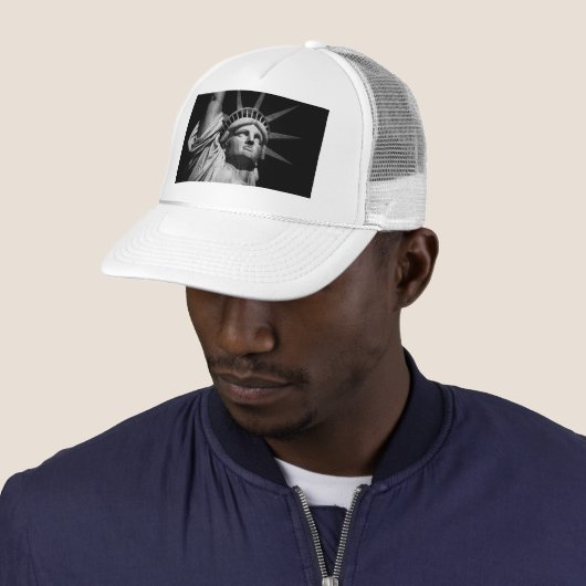 クローズアップ白黒の自由の女神ニューヨーク キャップ (インサイチュ)