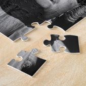 クローズアップ白黒の自由の女神ニューヨーク ジグソーパズル (側面)