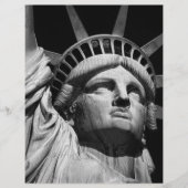 クローズアップ白黒の自由の女神ニューヨーク レターヘッド (正面)