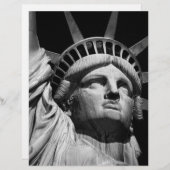 クローズアップ白黒の自由の女神ニューヨーク レターヘッド (正面/裏面)