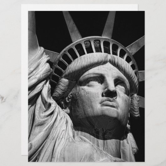 クローズアップ白黒の自由の女神ニューヨーク レターヘッド