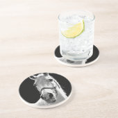 クローズアップ白黒ホースinナイト コースター (側面)