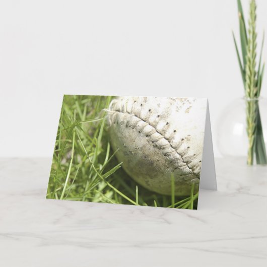 クローズアップ野球父親のデイカード カード (正面)