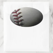クローズアップ野球 楕円形シール (バッグ)