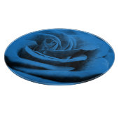 クローズアップ青の赤のローズ、マクロ美しい。 カッティングボード (角)