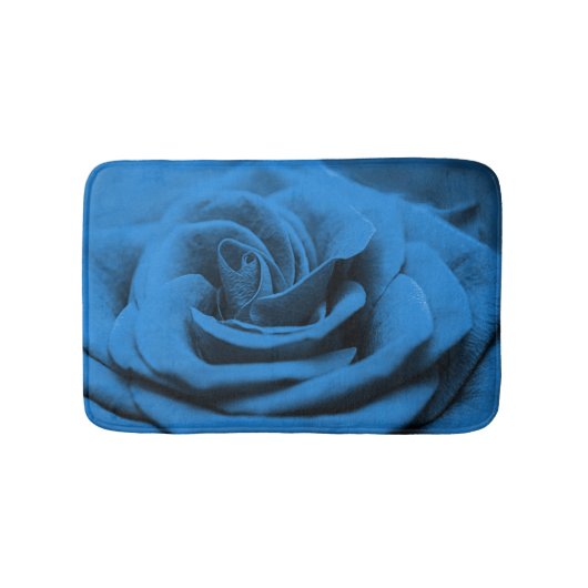 クローズアップ青の赤のローズ、マクロ美しい。 バスマット (正面)